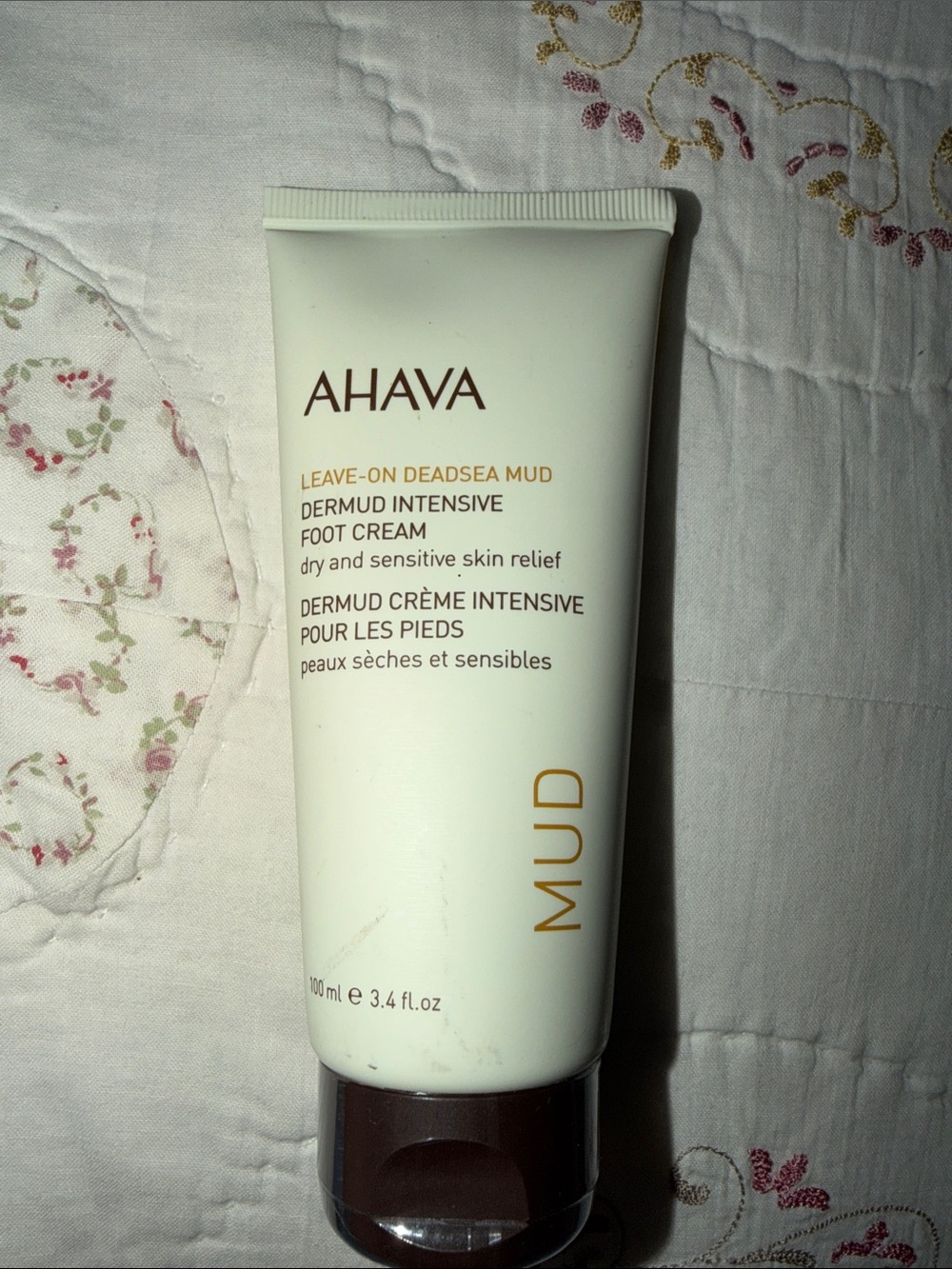 AHAVA White and Brown MUD Leave-On Deadsea Mud Foot Cream